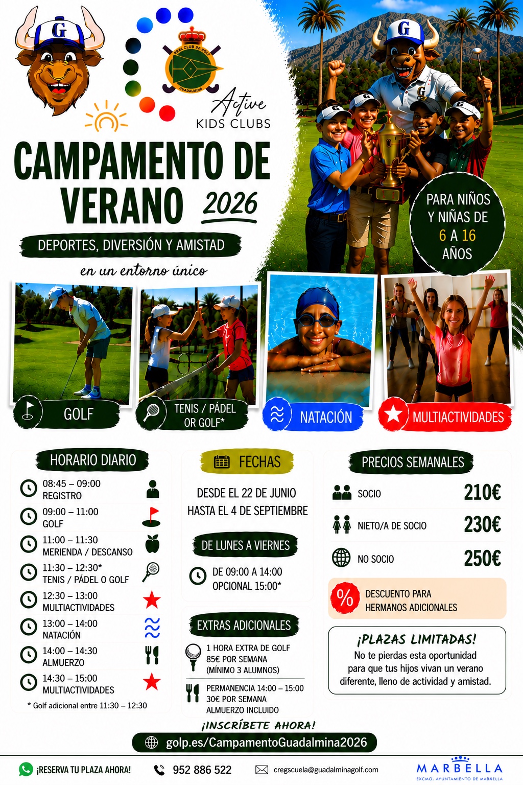 Cartel informativo del Campamento de Verano 2026